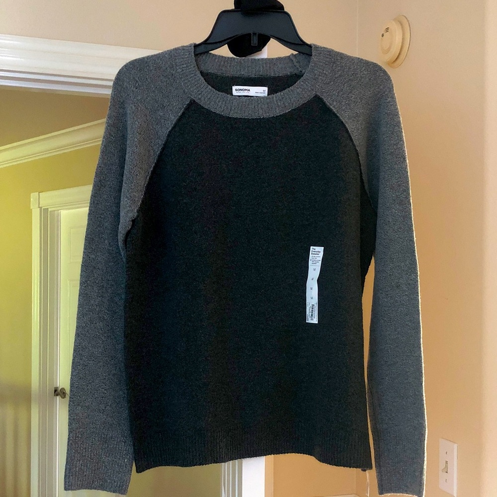 Sonoma Charcoal and Black Knit Sweater